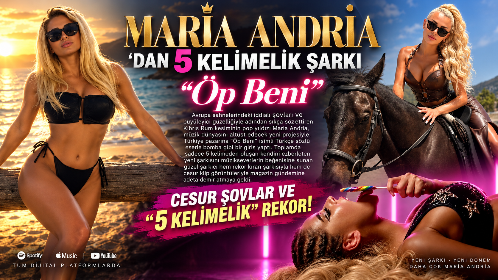MARİA ANDRİA’DAN 5 KELİMELİK ŞARKI
